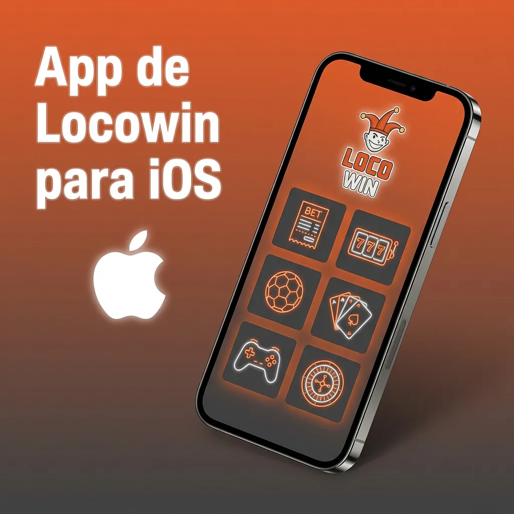 App de Locowin en iPhone mostrando interfaz de casino con juegos y opciones de apuestas disponibles