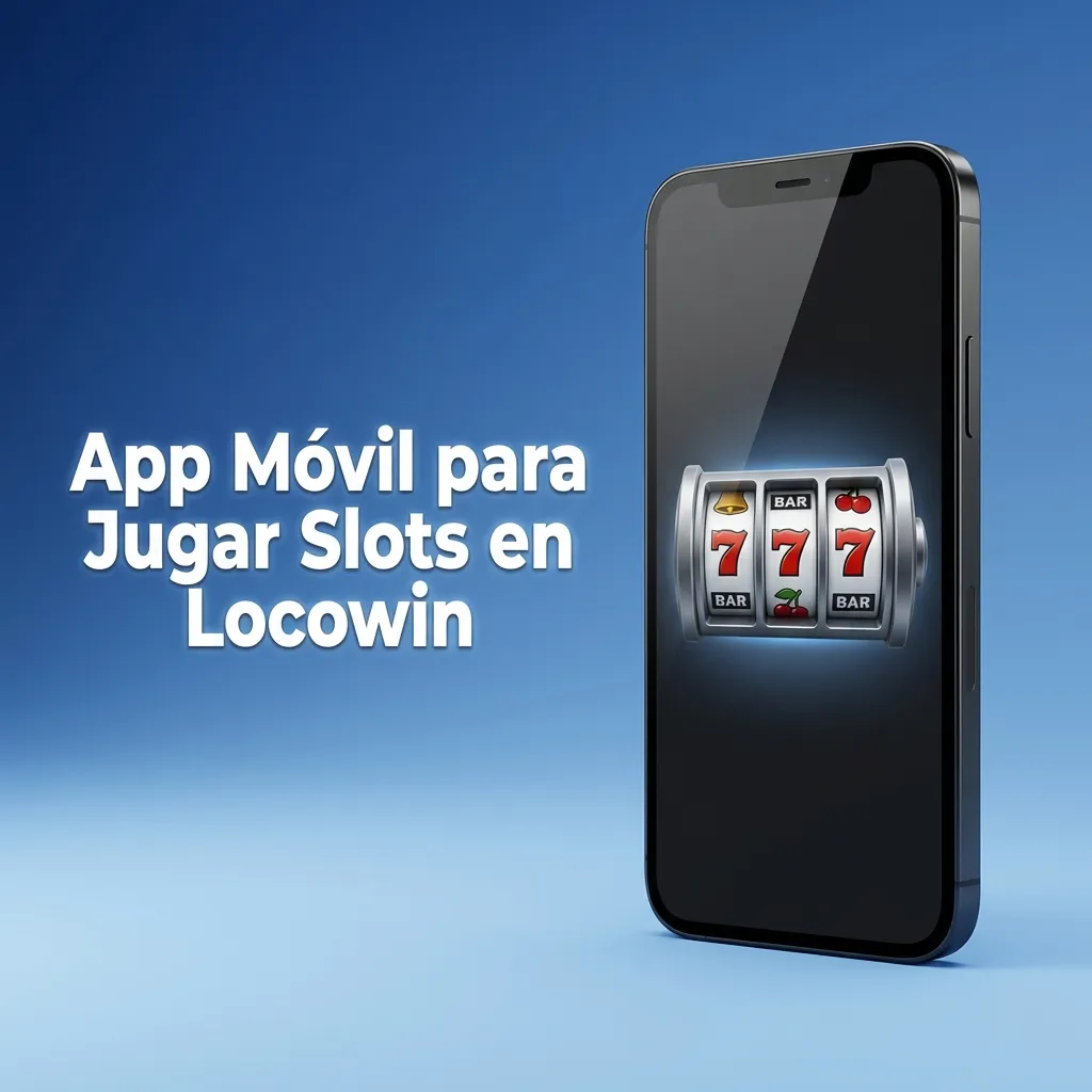 Smartphone displaying Locowin mobile app interface with slot games library and navigation menu