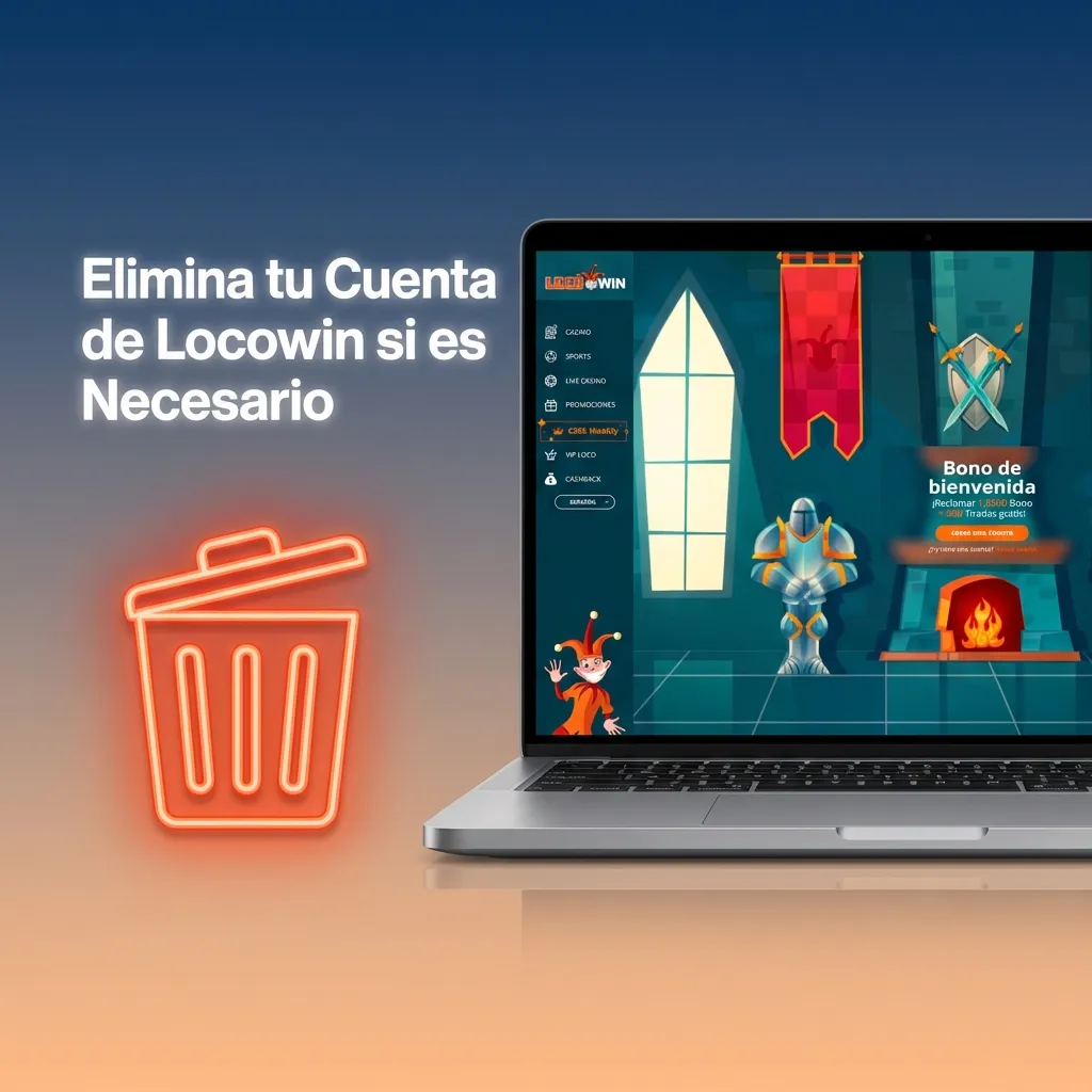 Person closing Locowin gaming account through settings menu on computer screen
