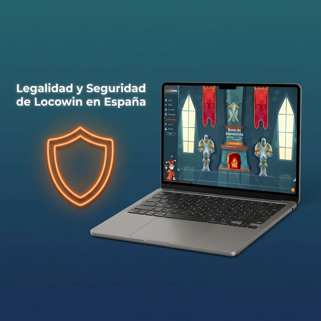 Locowin casino security features: Curacao license badge, SSL encryption icon, and GDPR compliance symbol on screen
