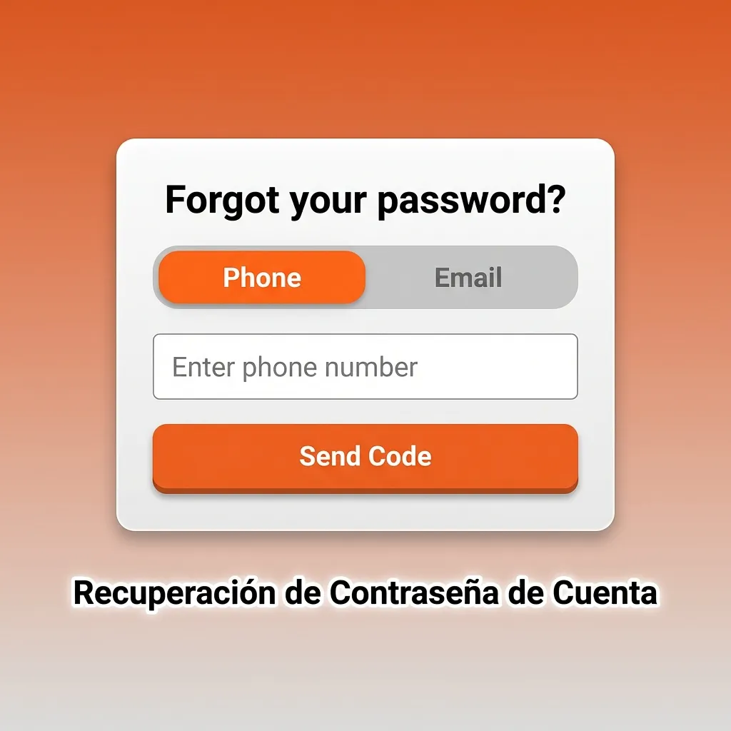Pantalla de recuperación de contraseña mostrando campo de correo electrónico y botón para restablecer acceso a cuenta